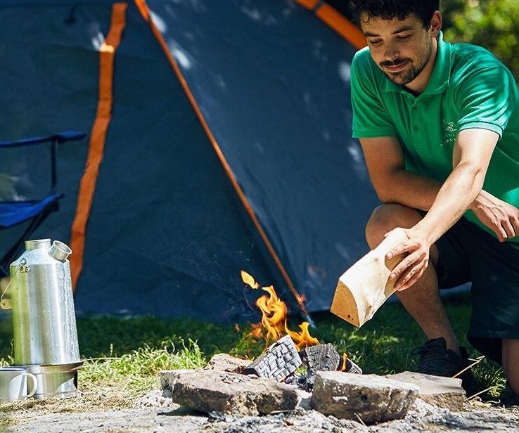 Camping campfire